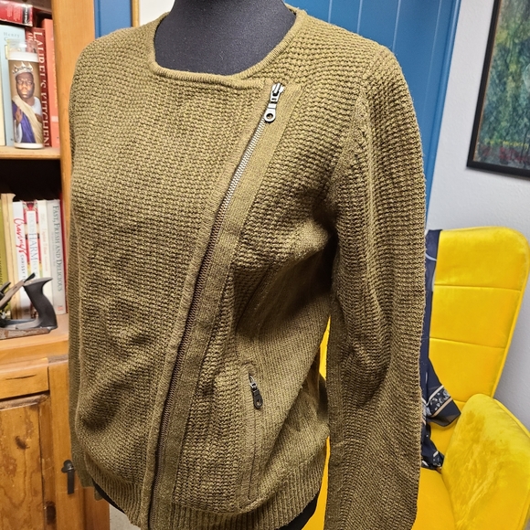 Loft Zip Cardigan Size M - Picture 2 of 6